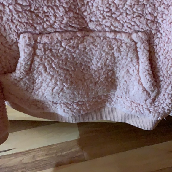 Softest Pink Sherpa Hoodie Sz S Love Tree EUC - Picture 4 of 7